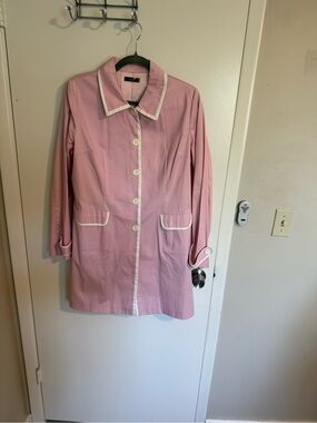 Pink Lined Jacket with Decorative Label